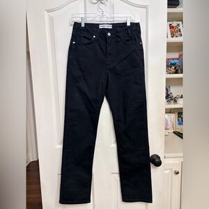 Women’s Black Straight-Leg Jeans by STAUD and Wrangler collaboration